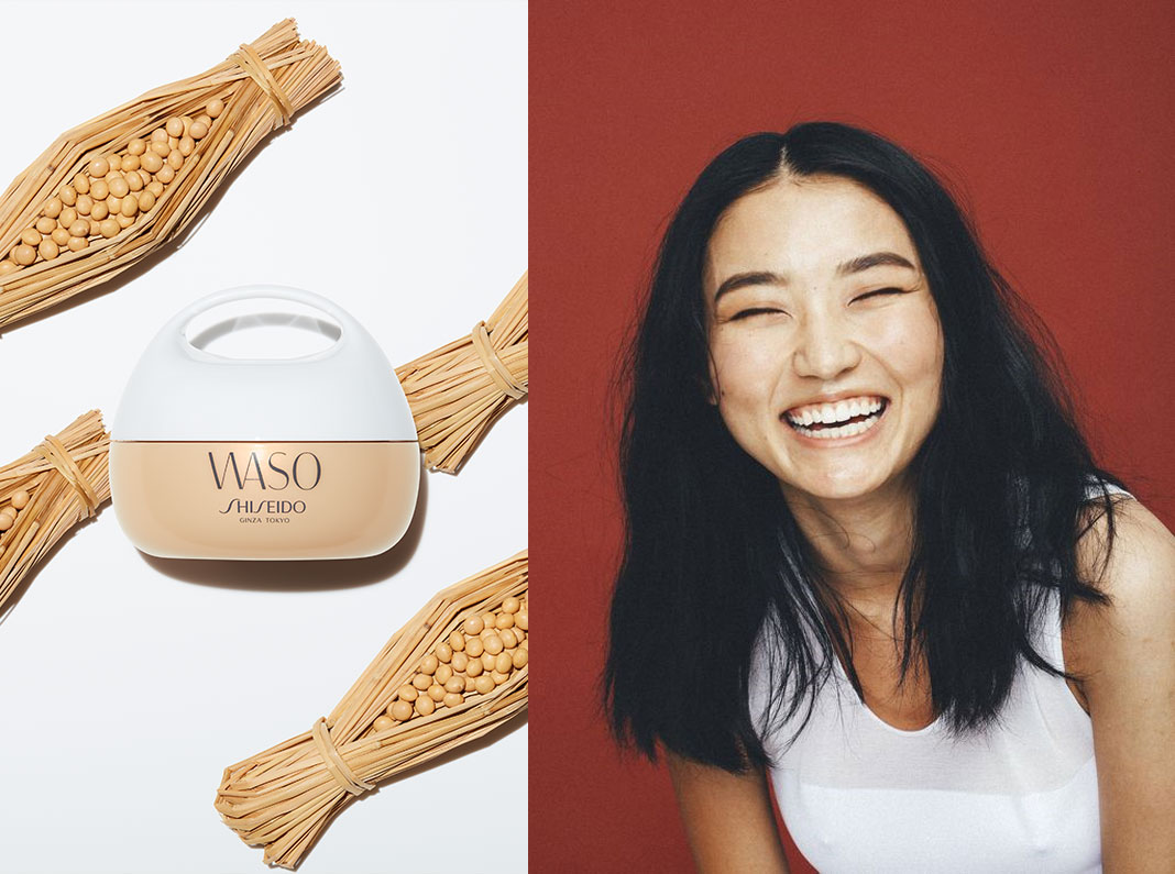 giga hydrating cream and woman